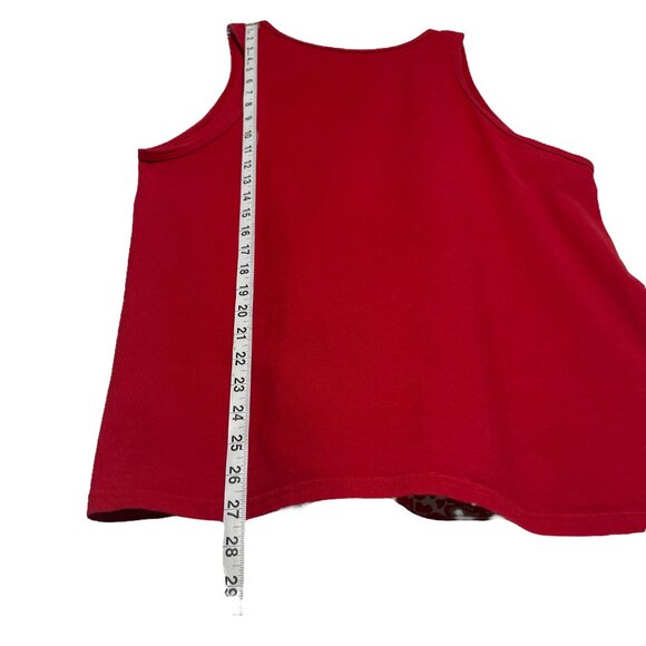 Fruit of the Loom Platinum Mens Tank Top Red with Black Gray White Flags Size M - Picture 8 of 8